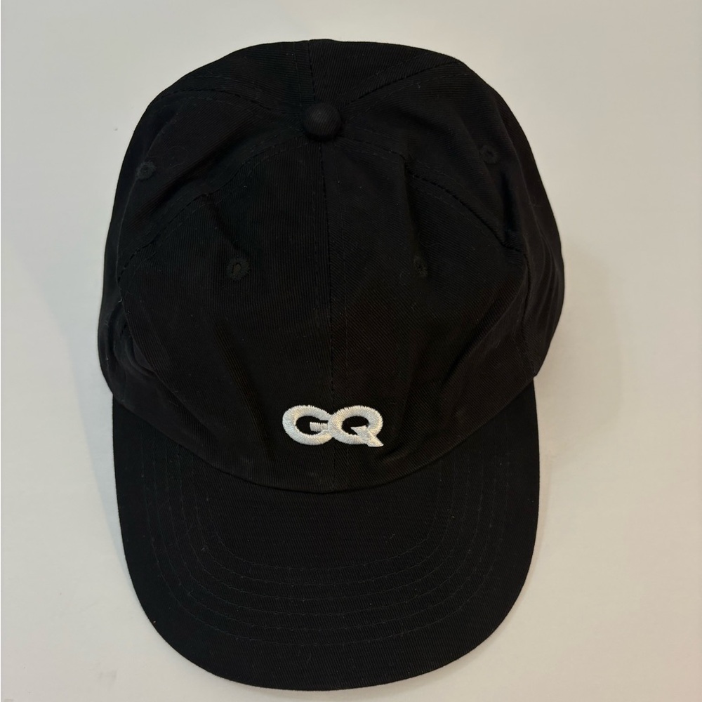 NEW Mens GQ black cotton ball cap hat adjustable slide back Proud Subscriber